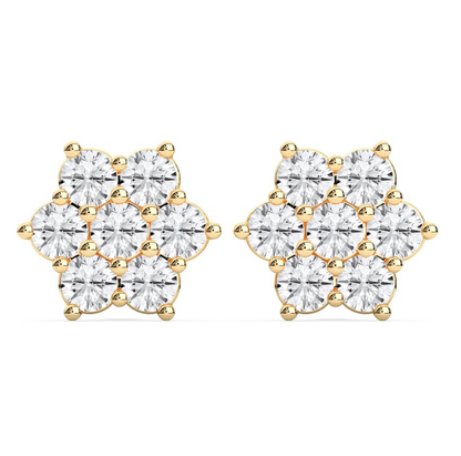 ROUND CLUSTER EARRINGS - M&D Signature Jewels
