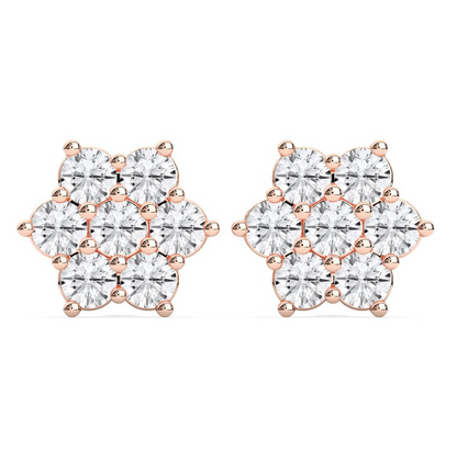 ROUND CLUSTER EARRINGS - M&D Signature Jewels