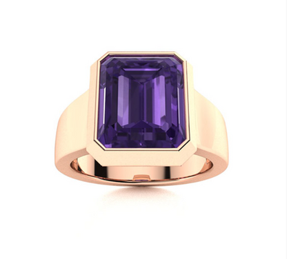 Amethyst and VS Diamond Men's Ring - M&D Signature Jewels