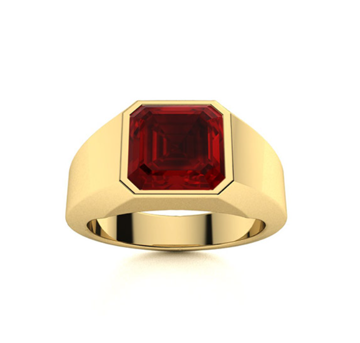 Amethyst and VS Diamond Men's Ring