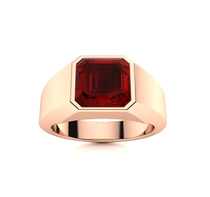 Amethyst and VS Diamond Men's Ring