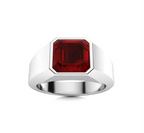 Amethyst and VS Diamond Men's Ring