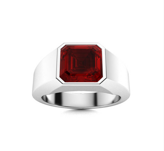 Amethyst and VS Diamond Men's Ring