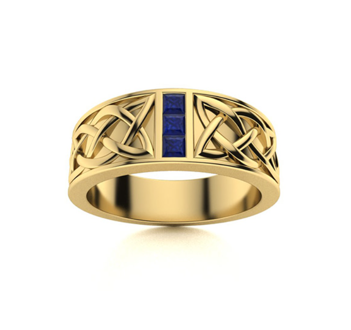 Amethyst and VS Diamond Men's Ring