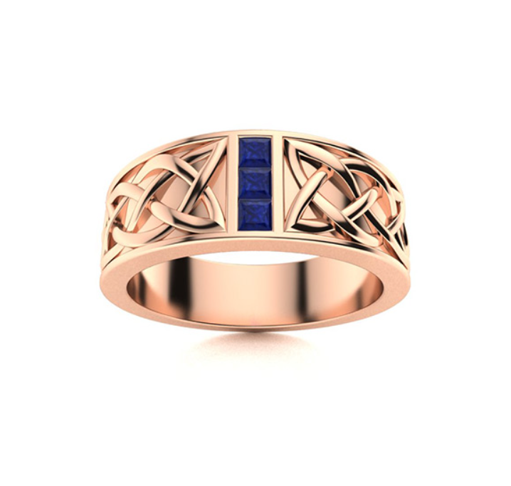 Amethyst and VS Diamond Men's Ring