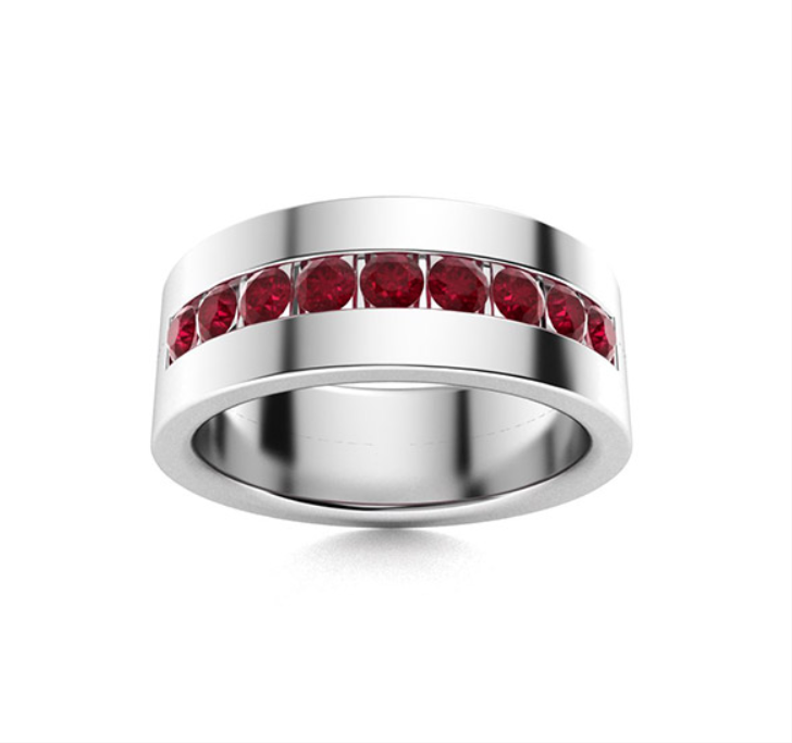 Amethyst and VS Diamond Men's Ring