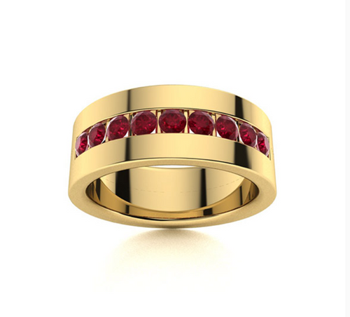 Amethyst and VS Diamond Men's Ring
