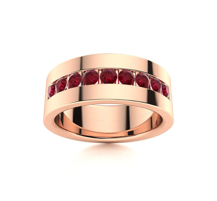 Amethyst and VS Diamond Men's Ring