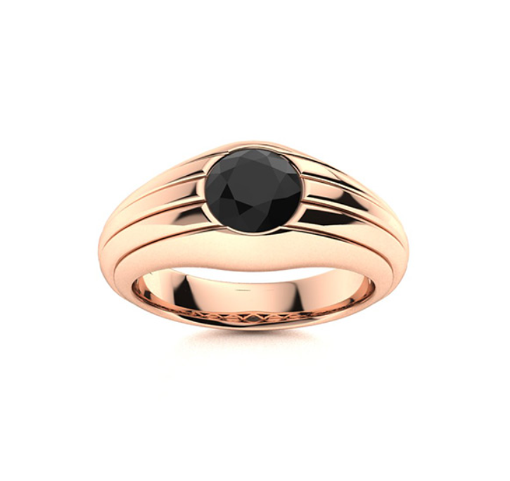 Amethyst and VS Diamond Men's Ring