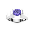 Amethyst and VS Diamond Men's Ring