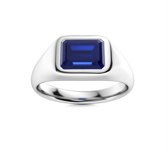 Amethyst and VS Diamond Men's Ring