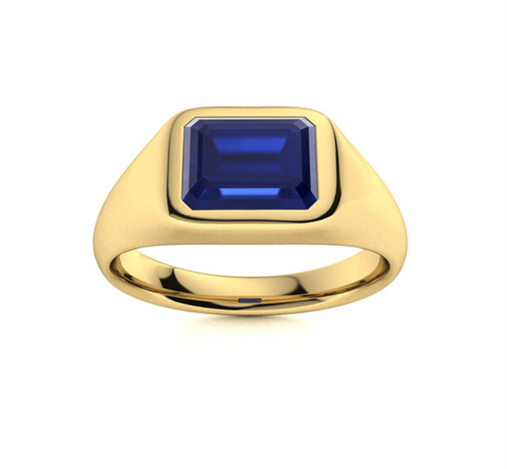 Amethyst and VS Diamond Men's Ring