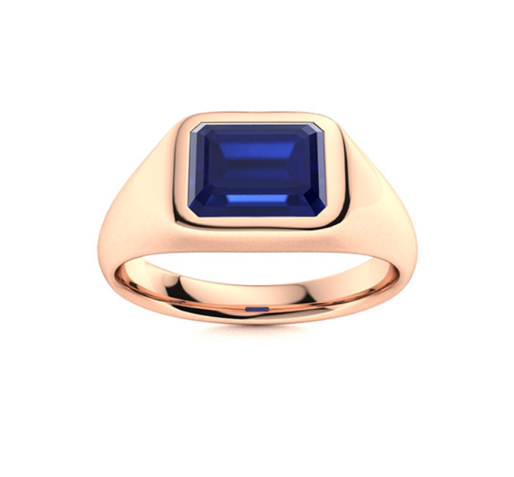 Amethyst and VS Diamond Men's Ring