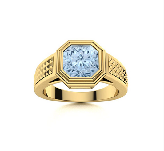 Amethyst and VS Diamond Men's Ring - M&D Signature Jewels