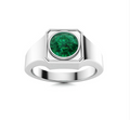 Amethyst and VS Diamond Men's Ring
