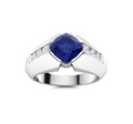 Amethyst and VS Diamond Men's Ring