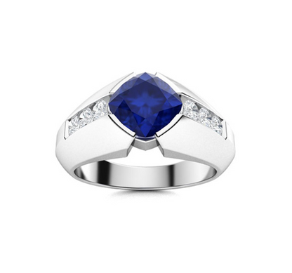 Amethyst and VS Diamond Men's Ring - M&D Signature Jewels