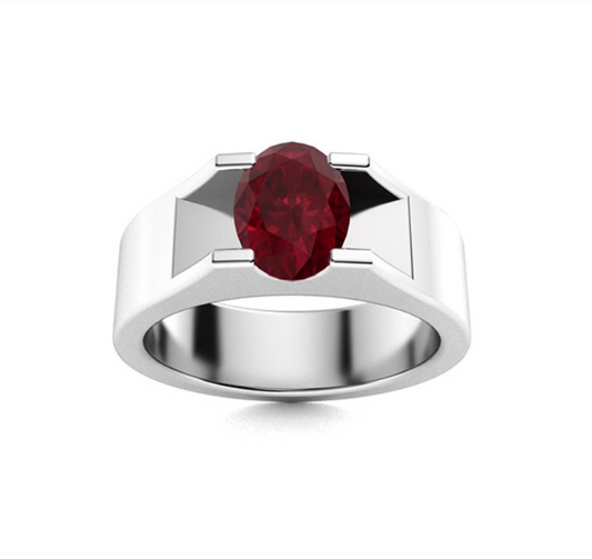 Amethyst and VS Diamond Men's Ring