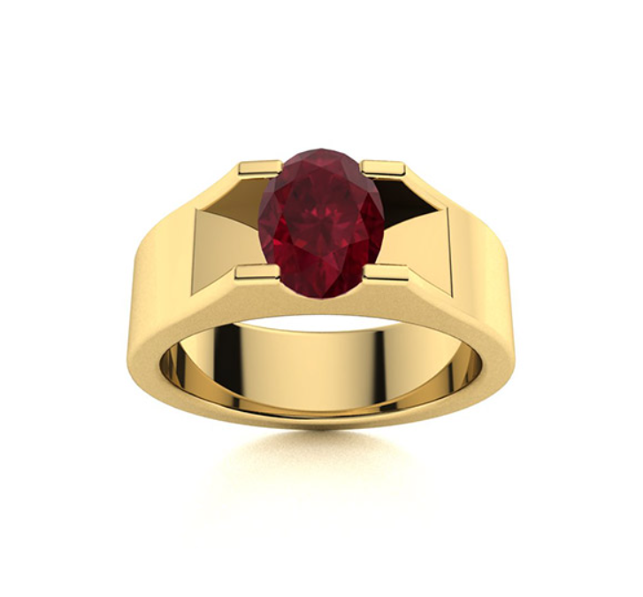 Amethyst and VS Diamond Men's Ring