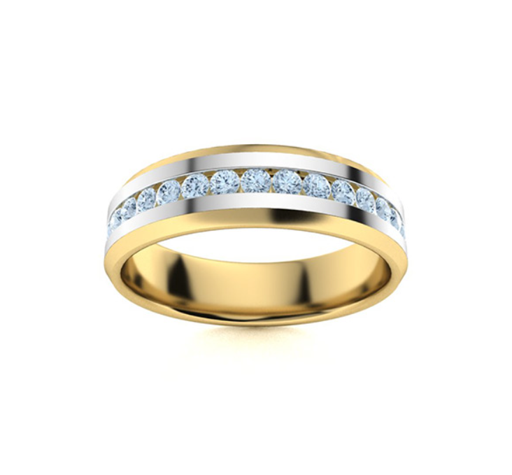 Amethyst and VS Diamond Men's Ring