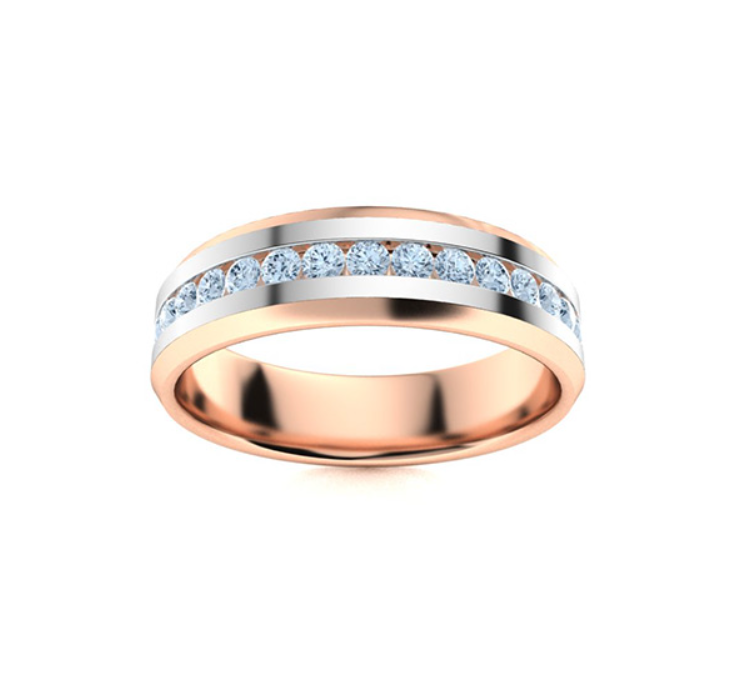 Amethyst and VS Diamond Men's Ring