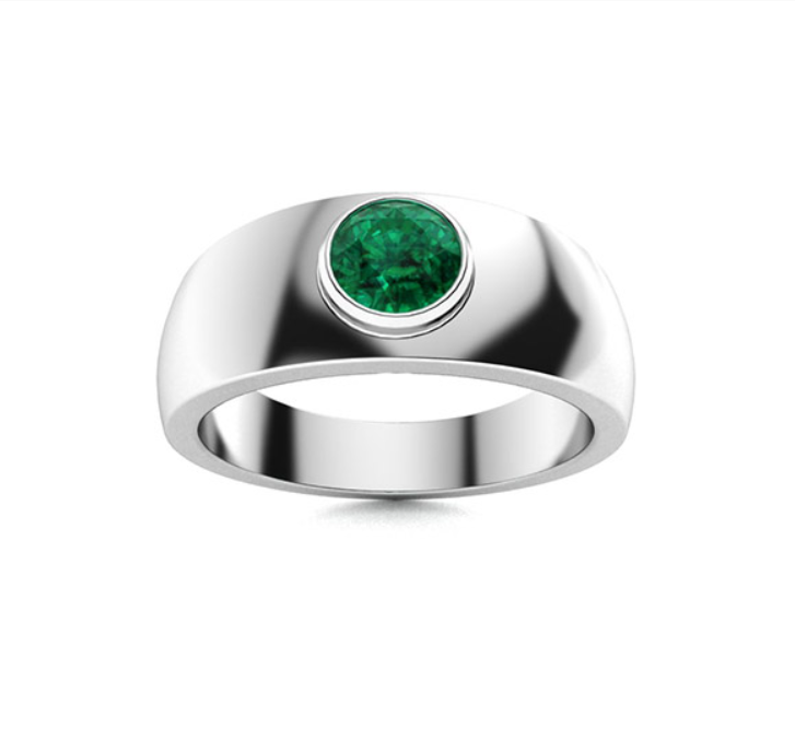 Amethyst and VS Diamond Men's Ring