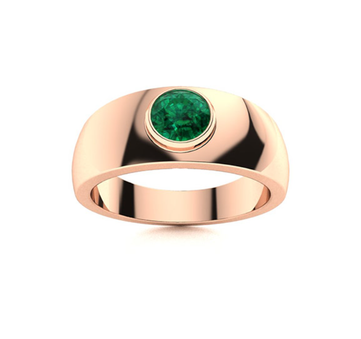 Amethyst and VS Diamond Men's Ring