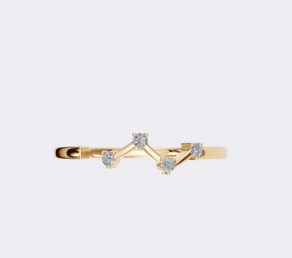 ROUND 4 STONE OPEN WEDDING BAND - M&D Signature Jewels