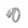 SERPENT TWO ROW PAVE LAB DIAMOND RING