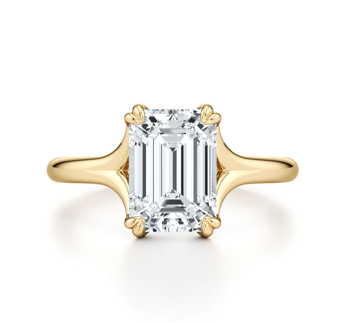 EMERALD DOUBLE CLAW RING