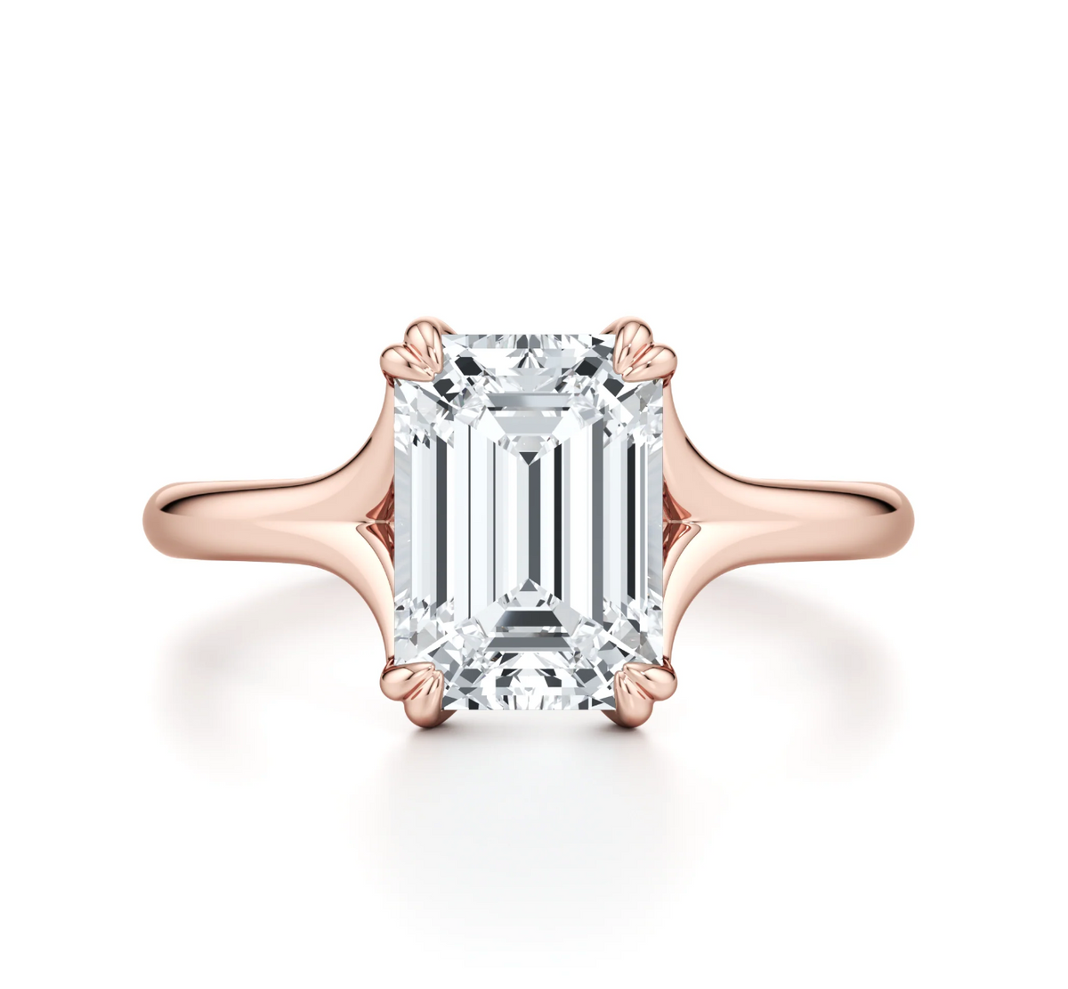 EMERALD DOUBLE CLAW RING