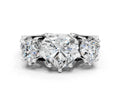 HEART 3 STONE RING