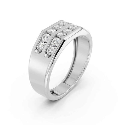 TWO ROW MENS WEDDING BAND