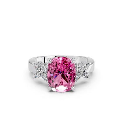 OVAL PINK HALO RING
