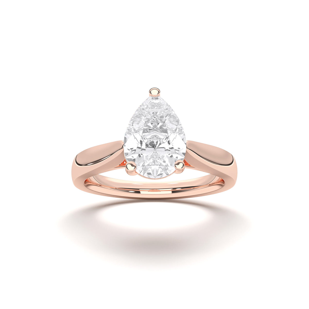 PEAR CATHEDRAL SOLITAIRE RING