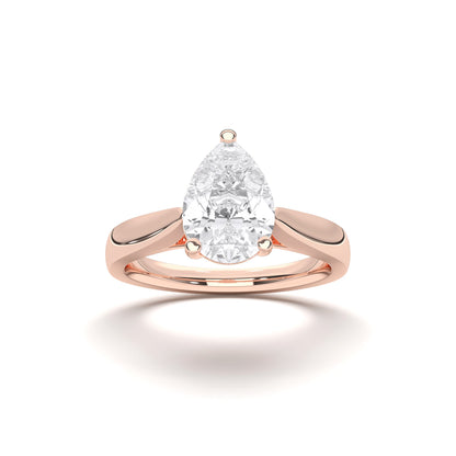 PEAR CATHEDRAL SOLITAIRE RING