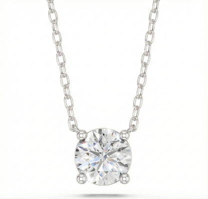 ROUND SOLITAIRE PENDANT - M&D Signature Jewels