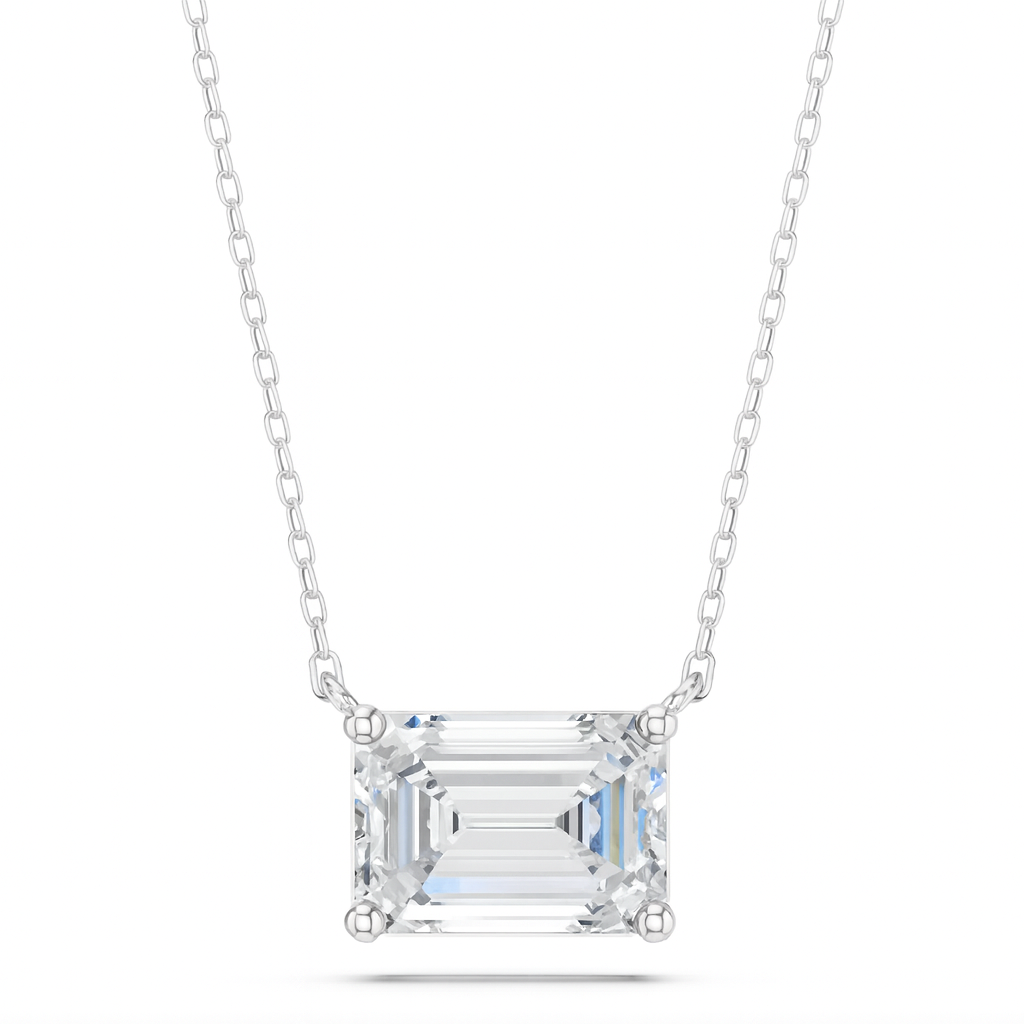 EMRALD SOLITAIRE PENDANT - M&D Signature Jewels