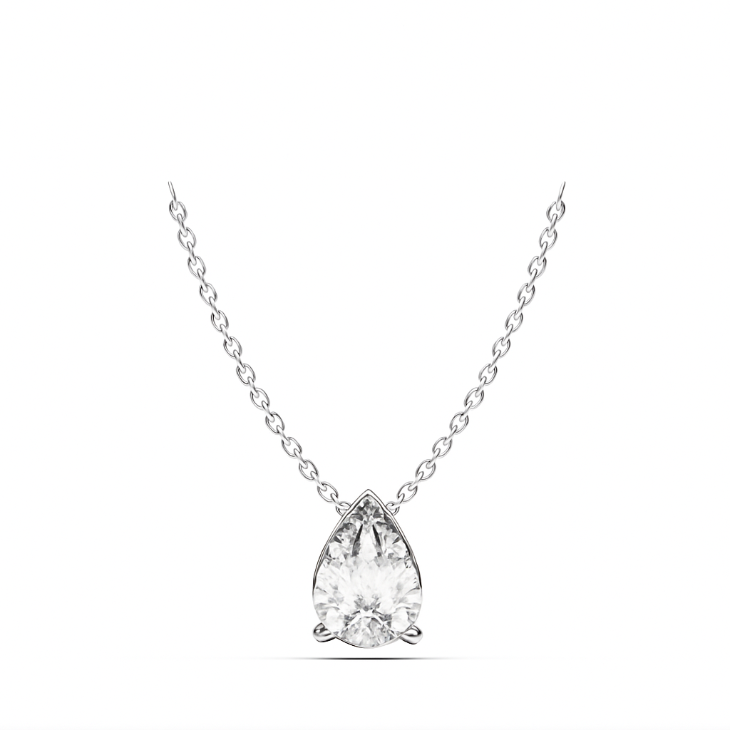 PEAR SOLITAIRE PENDANT - M&D Signature Jewels