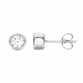 ROUND BEZEL EARRINGS