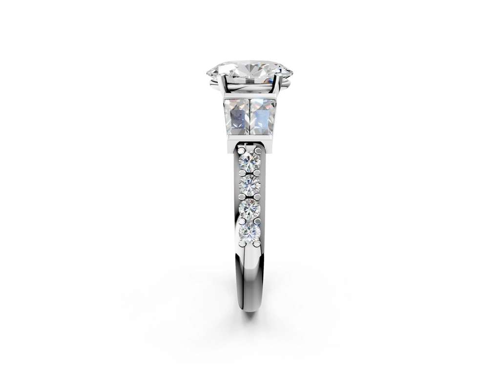 OVAL BAGUETTE CHANNEL RING