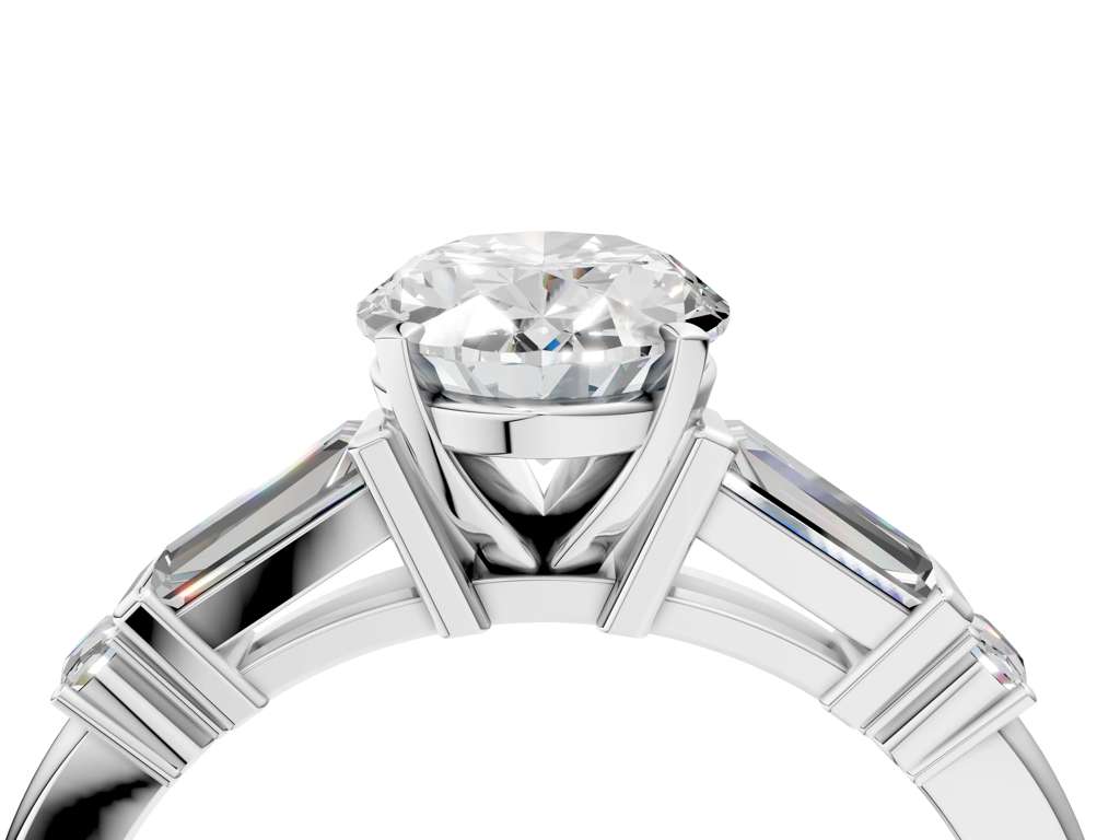 OVAL BAGUETTE ROUND CHANNEL RING