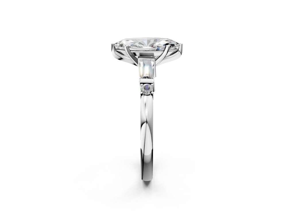MARQUISE BAGUETTE ROUND CHANNEL RING