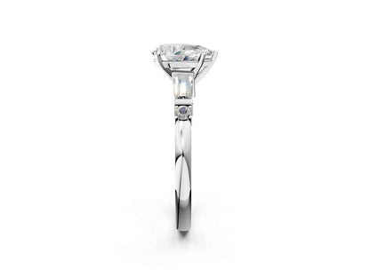 PEAR BAGUETTE ROUND CHANNEL RING - M&D Signature Jewels