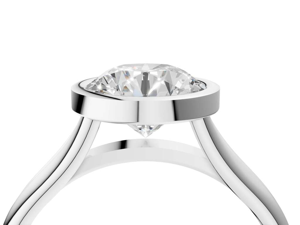 ROUND ACCENTED BEZEL RING