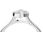PEAR ACCENTED BEZEL RING