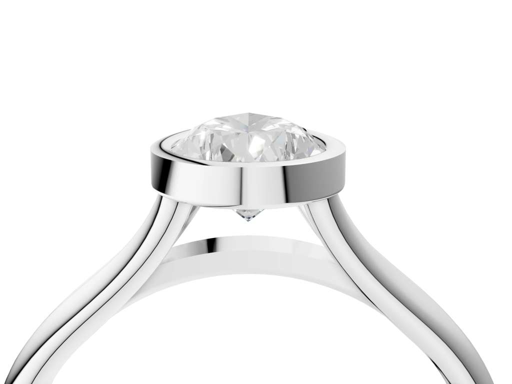PEAR ACCENTED BEZEL RING