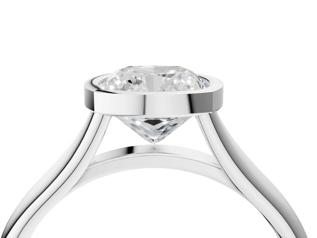 CUSHION ACCENTED BEZEL RING