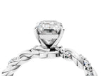 EMERALD TWISTED PAVE RING