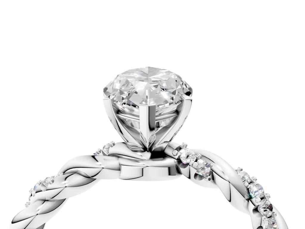 MARQUISE TWISTED PAVE RING